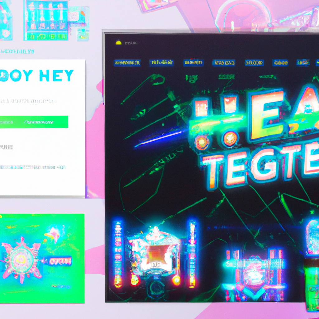 Neon arcade arena hero art